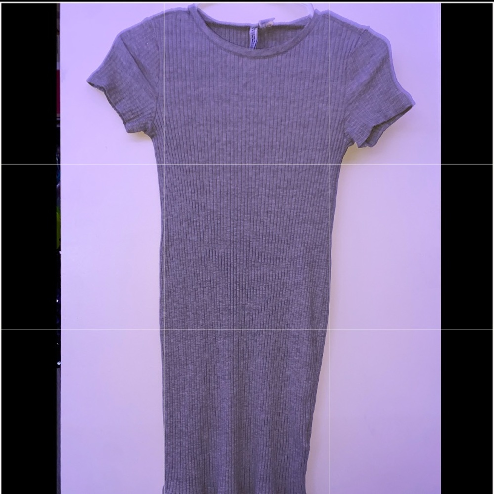 h&m grey bodycon mini dress never worn